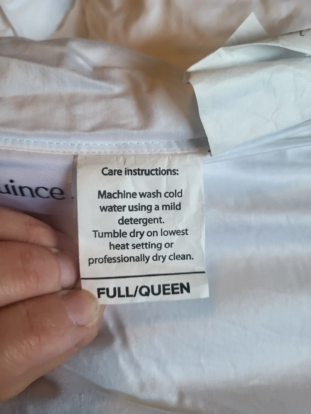 NIB Quince Premium Down Alternative Duvet Insert, Full/Queen, All Seasons